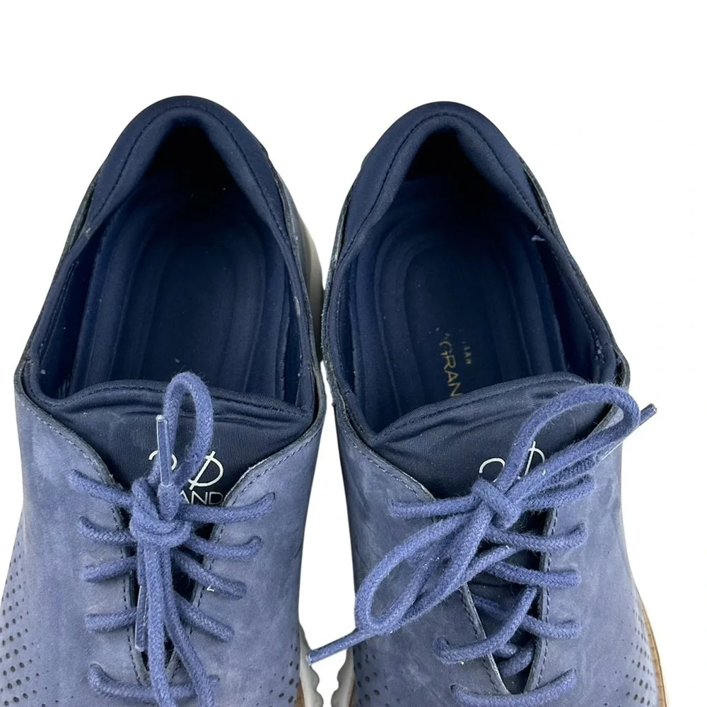 Cole Haan Men's ZeroGrand 2.0 Lined Laser Wingtip Oxford Blue C23806 Size 9 M